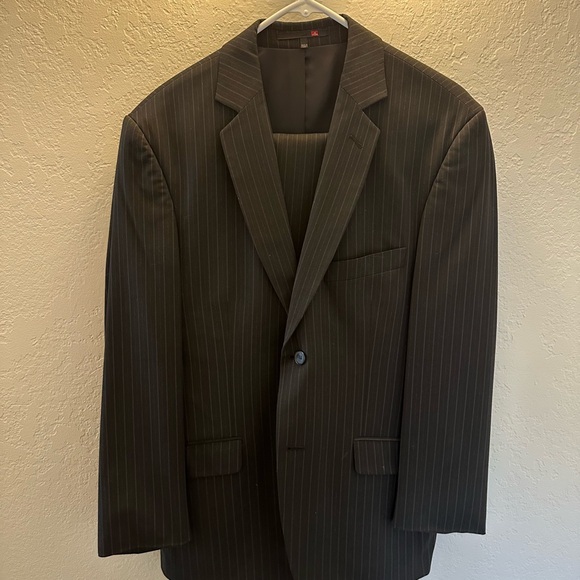 Zara Black Pinstripe Men's Suit Jacket and Pants - Picture 1 of 6
